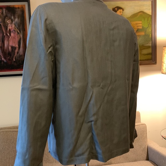 EILEEN FISHER SILK CROPPED JACKET BLAZER  SHIRT BLOUSE - Picture 3 of 13